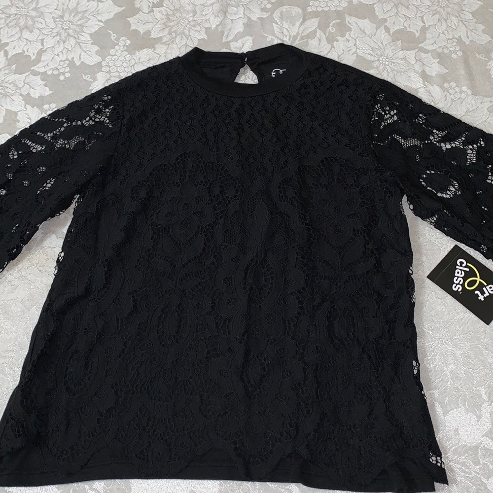 Black Floral Top-Target